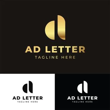 AD Letter Logo Stock Illustration