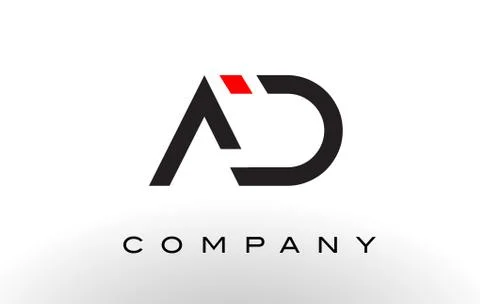 AD Logo.  Letter Design Vector. Stock-Illustration