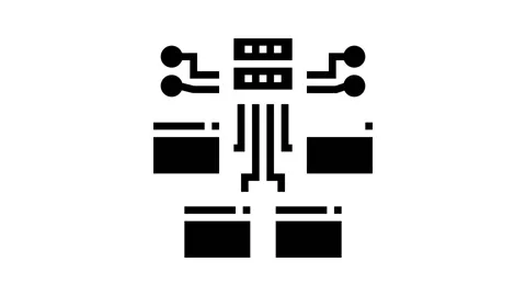 Ad network glyph icon animation 스톡 동영상 164943475