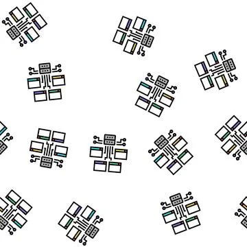 Ad network vector seamless pattern Stock Illustration