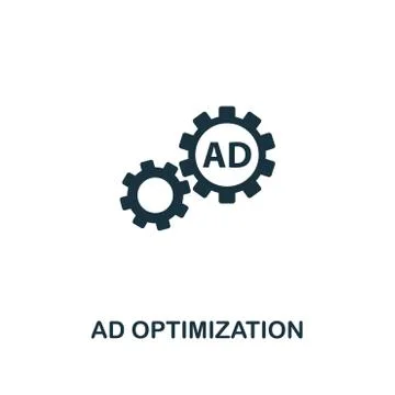 Ad Optimization icon. Premium style design from advertising icon collection. UI Stock Illustration