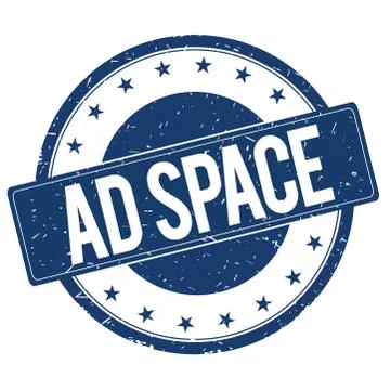 AD SPACE stamp sign Stock Illustration