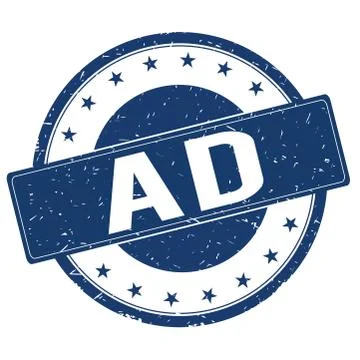 AD stamp sign Stock Illustration
