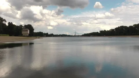 Ada Ciganlija's lake Stock Footage 197854845