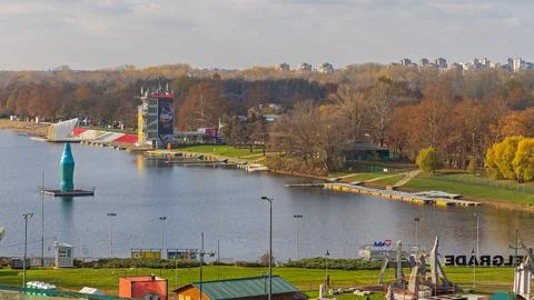 Ada Lake Belgrade Foto stock