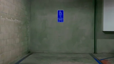 ADA Parking Spot Stock Footage 237842366