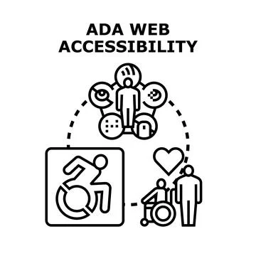 Ada web accessibility providing equal digital access Stock Illustration