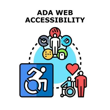 Ada web accessibility providing equal digital access Stock Illustration