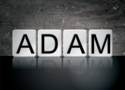Adam Concept Tiled Word Stock Illustration