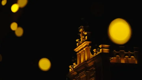 Adam Mickiewicz monument reflection, Krakow Video stock 338324745