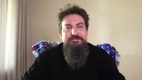 Adam Wingard talks about his new upcoming movie 'Godzilla vs. Kong' - 2021 Video stock 157436893