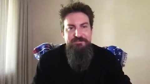 Adam Wingard talks about his new upcoming movie 'Godzilla vs. Kong' - 2021 Stock Footage 157436973