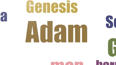 Adam Wordcloud Animated Isolated 動画素材 107234038