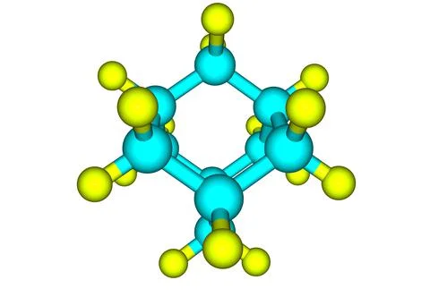 Adamantane molecular model isolated on white Stock Illustration