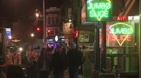 Adams Morgan Night Crowd 库存影片 10767493