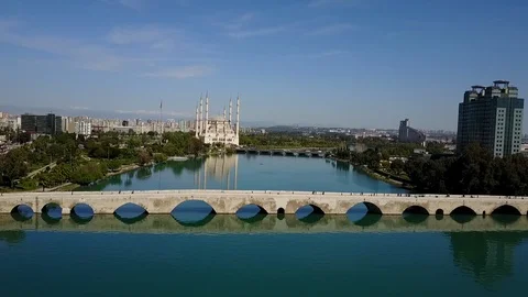 Adana Old Bridge Stock Footage 97037341