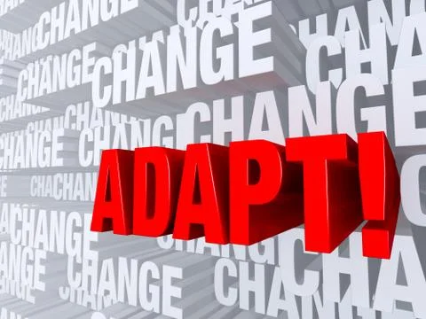Adapt Against A Background Of Change Stock Illustration