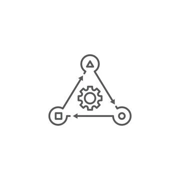 Adapt to change, adaptation, transformation, flexible. Vector icon outline .. Illustrazione stock