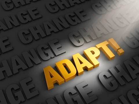Adapt to confront change Stock Illustration