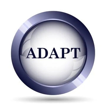 Adapt icon. Internet button on white background.. Illustrazione stock
