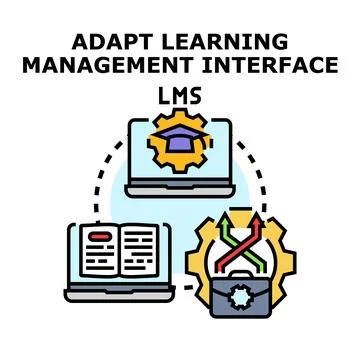Adapt learning management interface system concept Stock Illustration