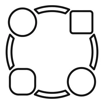 Adapt progress icon outline . Soft work Illustrazione stock