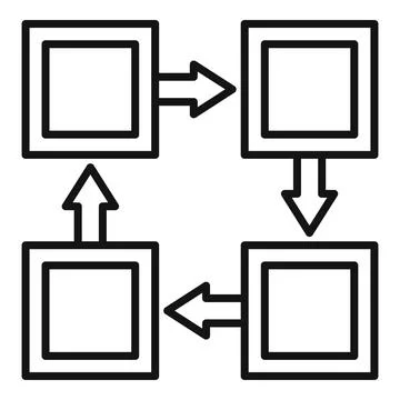 Adapt skill icon outline vector. Business change 스톡 일러스트