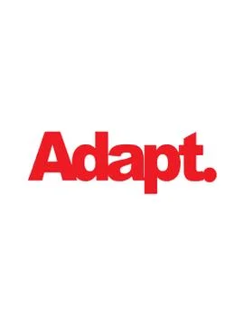 "Adapt" text isolated on white background.Vector design.Perfect for printing  Stock Illustration