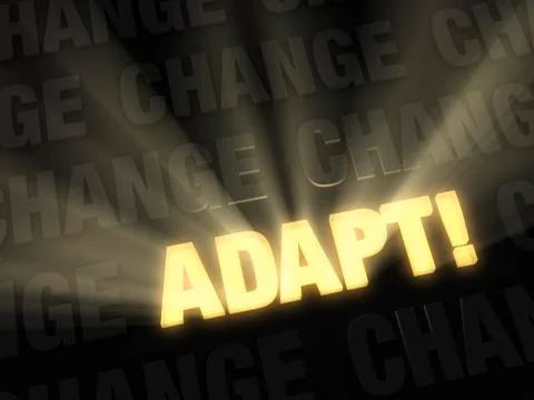 Adapt when surrounded by change Stock Illustration
