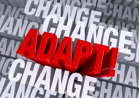 Adapt when surrounded by change Stock Illustration