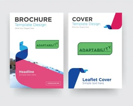 Adaptability brochure flyer design template Free Stock Illustration
