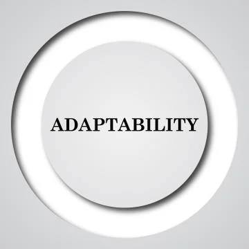 Adaptability icon. Internet button on white background.. Stock Illustration