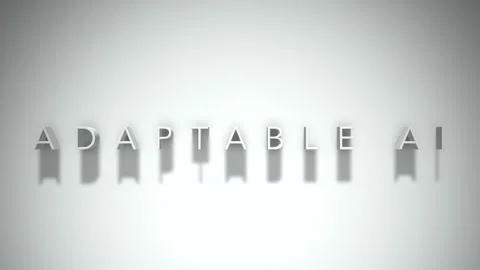 Adaptable ai 3D title animation with shadows on a white background Stock Footage 298004244
