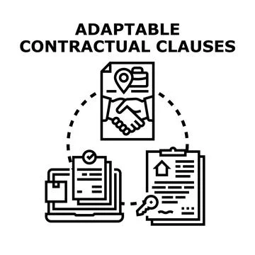 Adaptable contractual clauses and agreement concepts Stock Illustration
