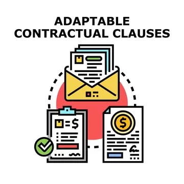 Adaptable contractual clauses in business agreements Stock Illustration
