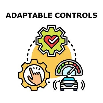 Adaptable control system optimizing smart vehicle functionality Stock Illustration