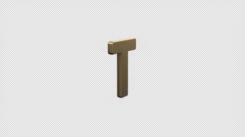 Adaptable Golden Alphabet Visuals in Stunning 3D Stock Footage 275647803