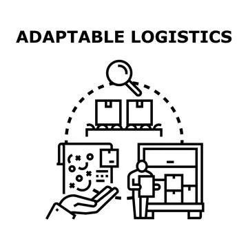 Adaptable logistics planning and inventory management system Stock Illustration