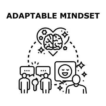Adaptable mindset concept, changing thinking for new solutions Stock Illustration
