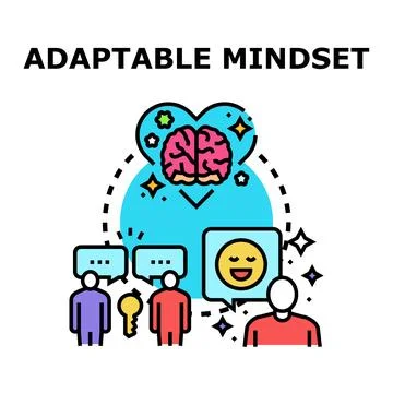 Adaptable mindset concept, changing thinking for new solutions Stock Illustration