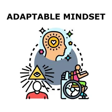 Adaptable mindset concept developing new capabilities Stock Illustration