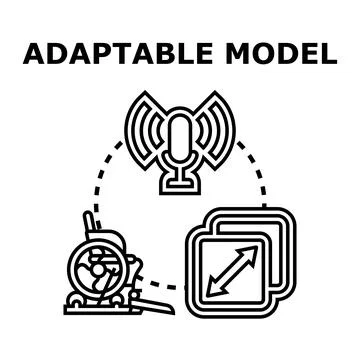 Adaptable model concept for inclusive technology solution イラスト素材