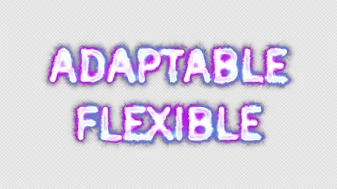 Adaptable or flexible neon effects, text animation on transparent background Stock Footage 303340469