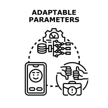 Adaptable parameters for flexible system configuration Stock Illustration