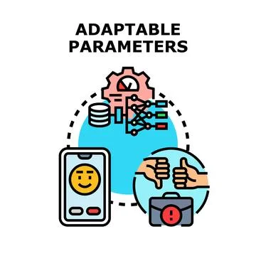 Adaptable parameters for flexible system configuration Stock Illustration