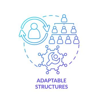 Adaptable structures blue gradient concept icon Illustrazione stock