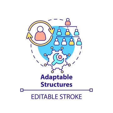 Adaptable structures concept icon Illustrazione stock