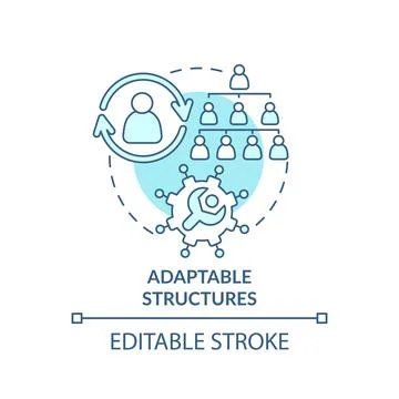 Adaptable structures turquoise concept icon Illustrazione stock