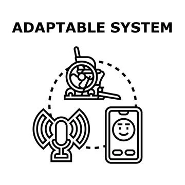 Adaptable system concept with assistive accessibility technology Stock Illustration
