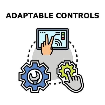 Adaptable system controls management user interface concept Stock Illustration